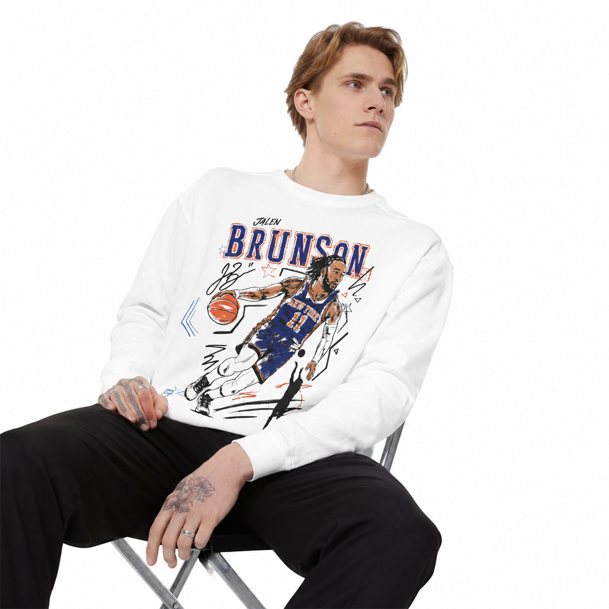 JALEN BRUNSON SKETCH SWEATSHIRT